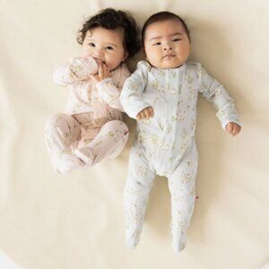 NWT Magnetic Me Hoppily Ever After Pink Bunny Print Onesie